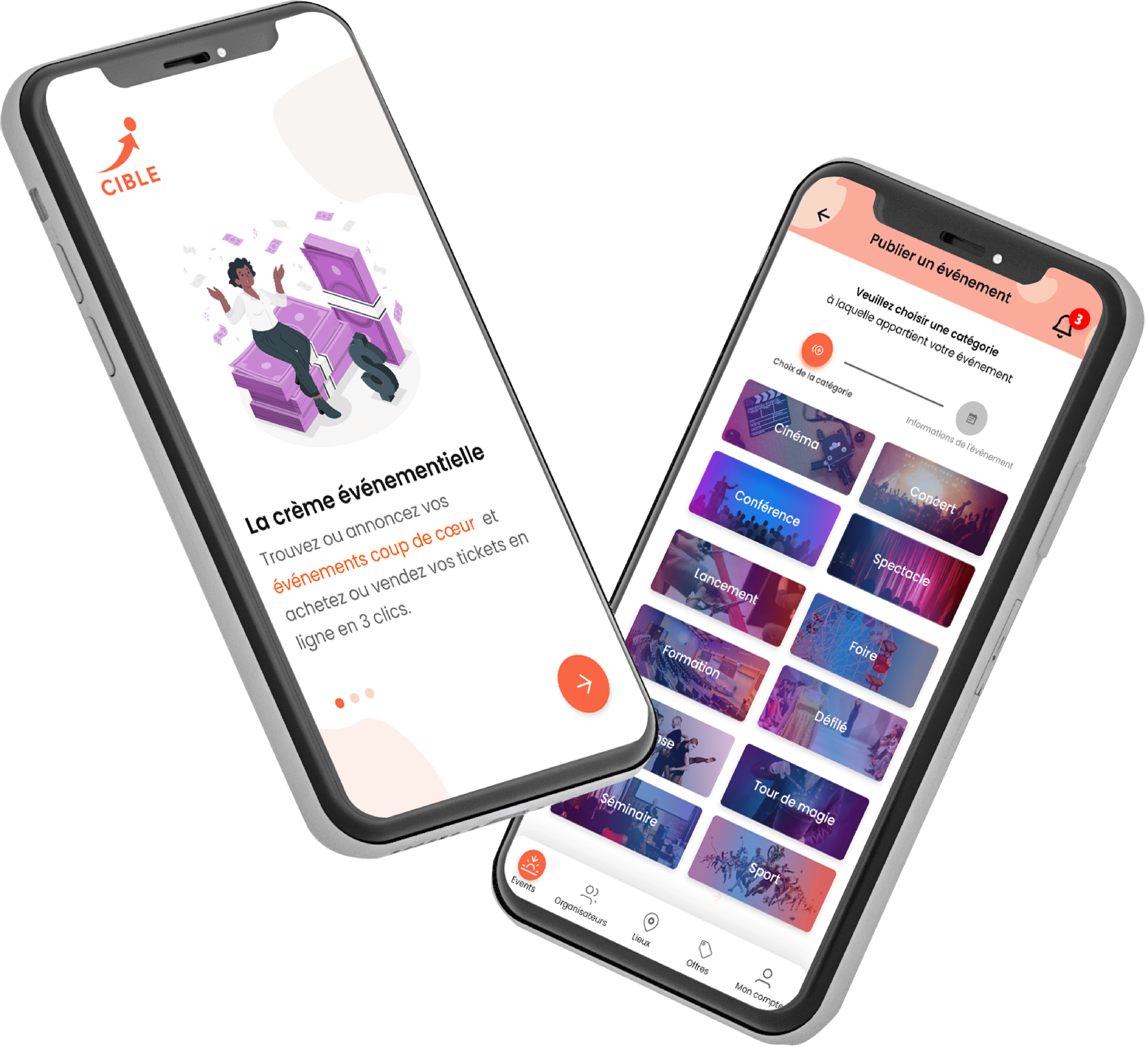 application de vente et d’achat de tickets pour événement en ligne